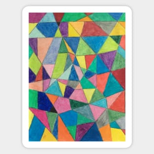 Angular Geometric Colors Sticker